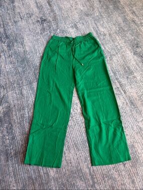 Zara Green Wide-Leg Pants